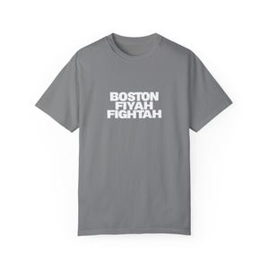 Boston Fiyah Fightah Unisex Garment-Dyed T-shirt, Firefighter Tee, Boston Accent Shirt, Male Female Firefighters, Simple Text Shirt, image 10