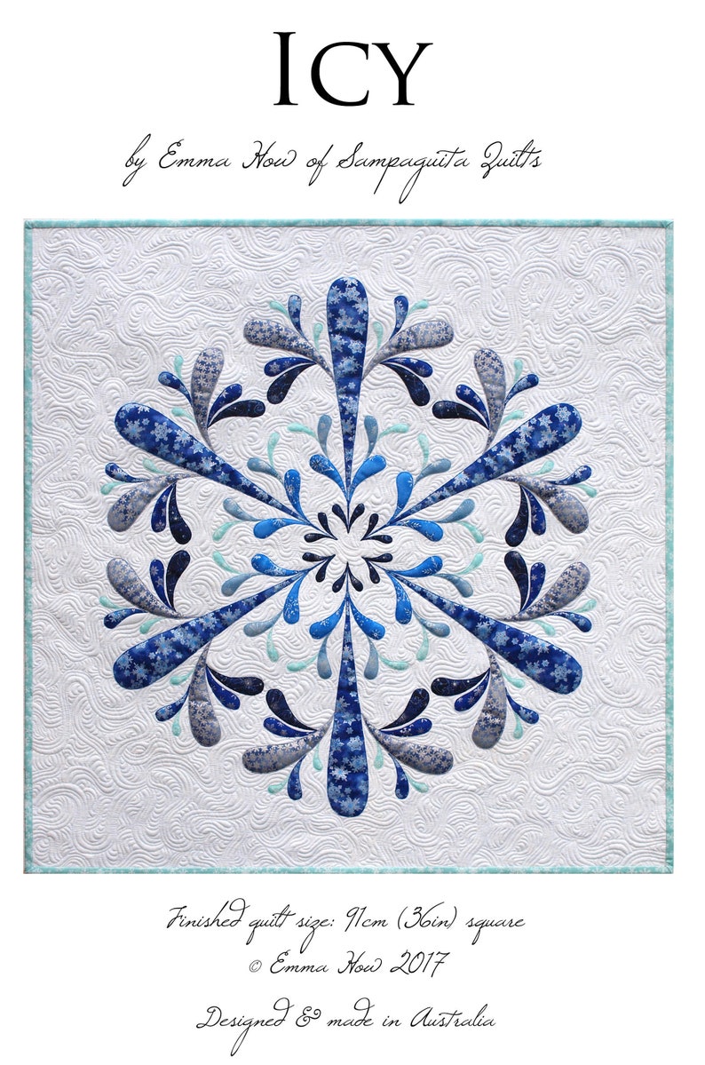 Icy Applique Quilt PDF Pattern image 1