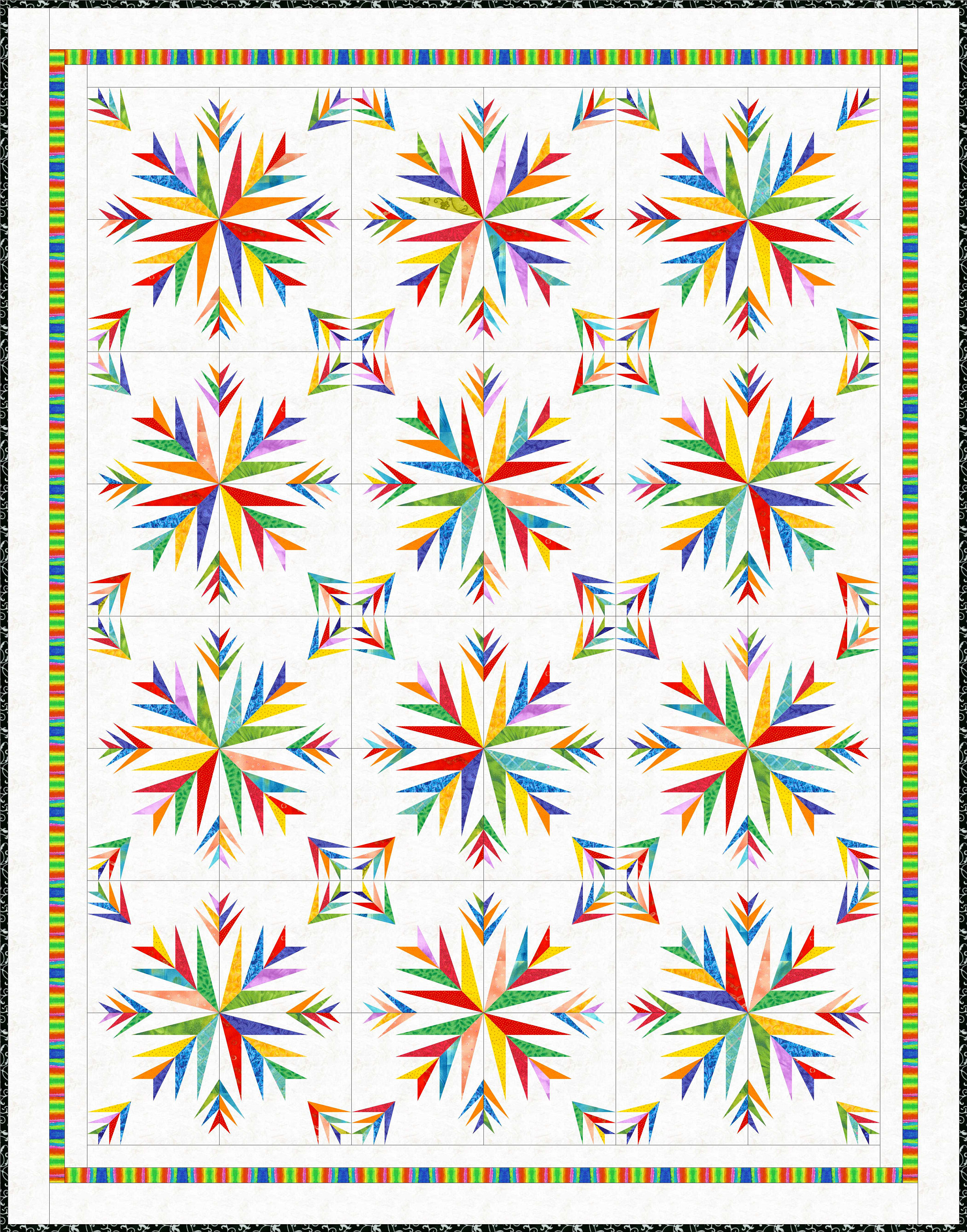 Starburst PDF Quilt Pattern Etsy UK
