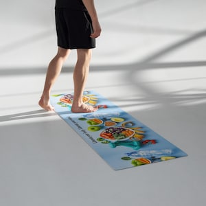 Funny Yoga Mat, Handmade Yoga Mat, Rubber Yoga Mat, Meditation Yoga Mat, Yoga Lovers Mat, Yoga Gift Mat, Fitness Yoga Mat, Workouts Yoga Mat