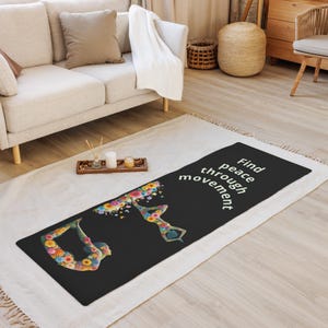 Yoga Mat, Handmade Yoga Mat, Rubber Yoga Mat, Meditation Yoga Mat, Yoga Lovers Mat, Yoga Gift Mat, Fitness Yoga Mat, Workouts Yoga Mat