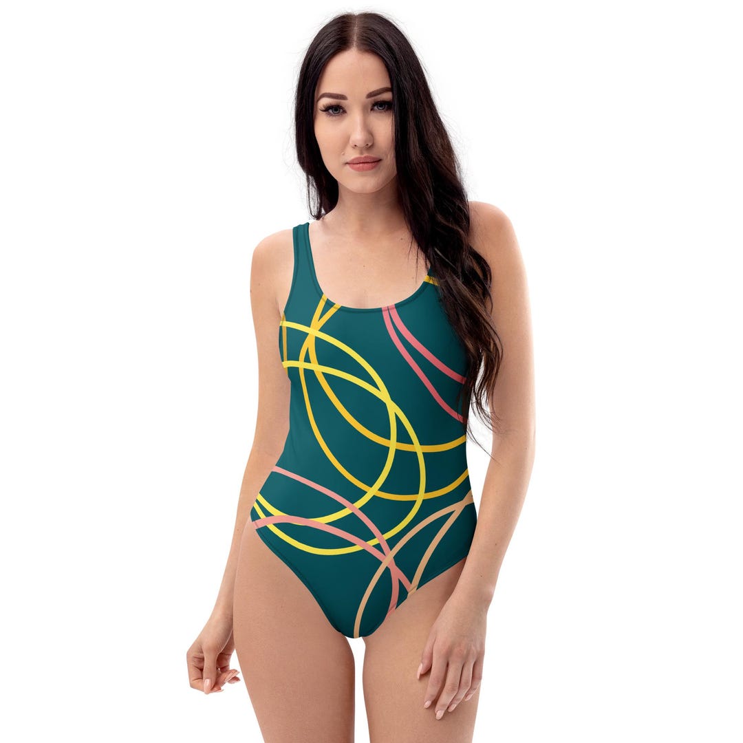 Women's Festival Lights Lace-Up One-Piece Swimsuit