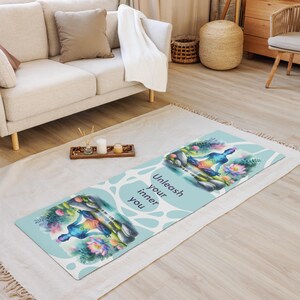 Yoga Mat, Handmade Yoga Mat, Rubber Yoga Mat, Meditation Yoga Mat, Yoga Lovers Mat, Yoga Gift Mat, Fitness Yoga Mat, Workouts Yoga Mat