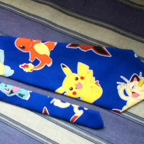 Men's Handmade Pokemon Tie