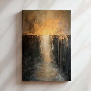 Minimalist Neutral Abstract Artwork - Modern Canvas Wall Art | Framed Contemporary Decor | Large Statement Piece