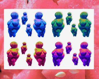 Venus de WILLENDORF Mothers Day Fertility Goddess Vinyl is us Sticker Sheet