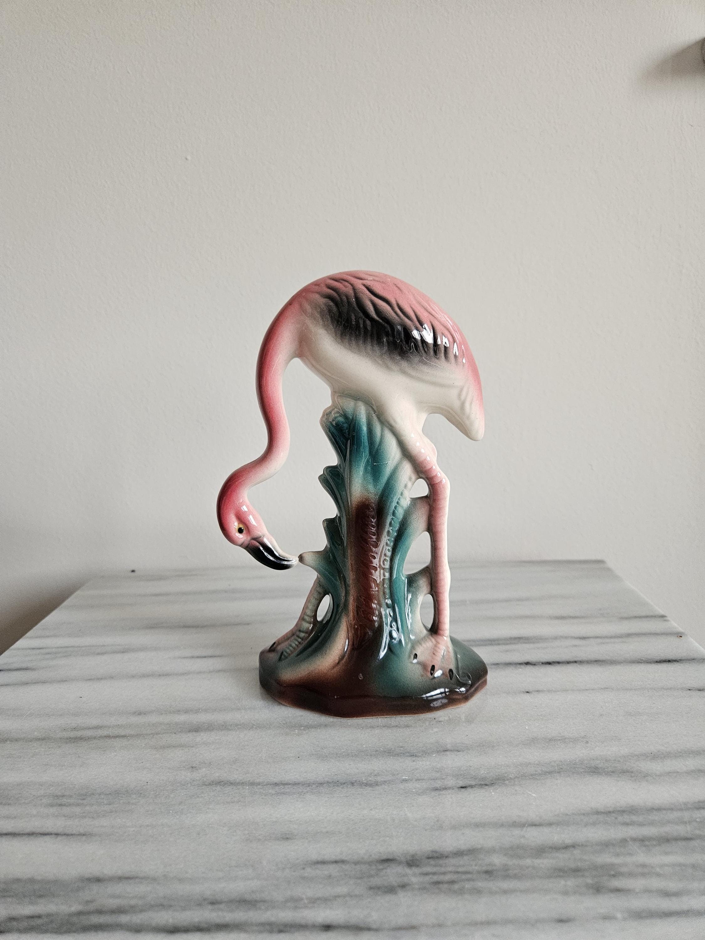 ヴィンテージフラミンゴピンクフィギュアミッドセンチュリー - Etsy 日本