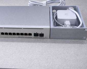 1U 19″ Rack Mount for UniFi Pro Max 16 (PoE & Non-PoE) with PSU Tray