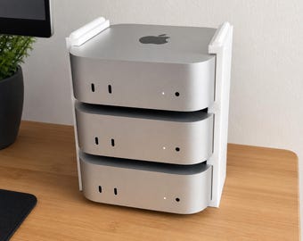 Modular M4 Mac Mini Stack Stand Organizer | 2, 3, & 4 Tier Desktop Holder