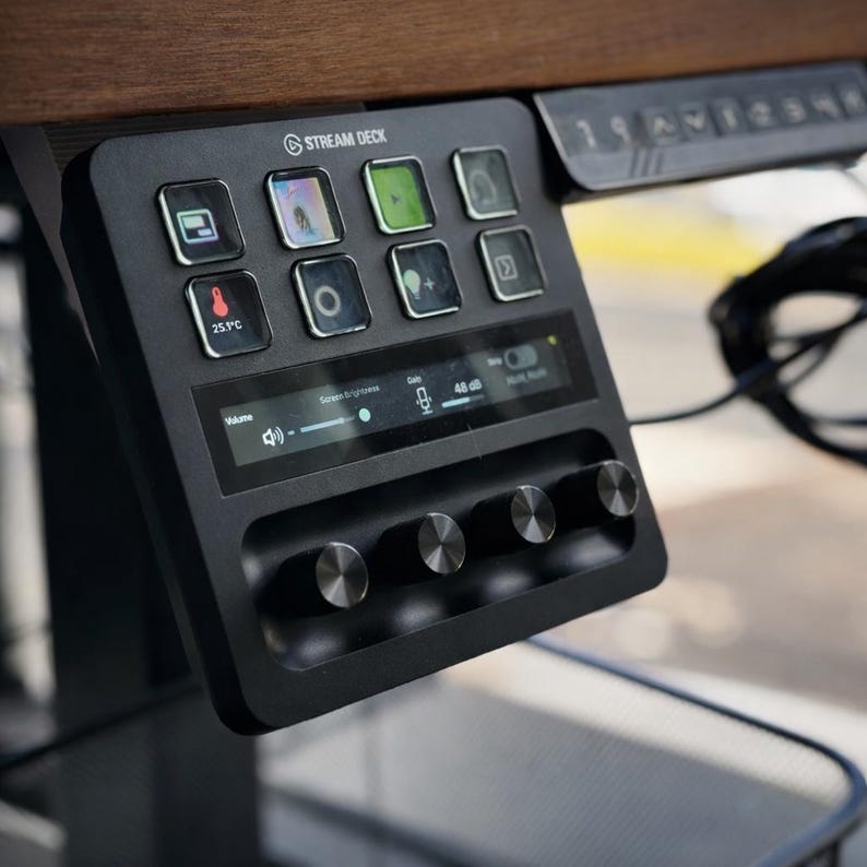 Under Desk Mount for Elgato Stream Deck + Plus – Clean Setup Organizer image 1