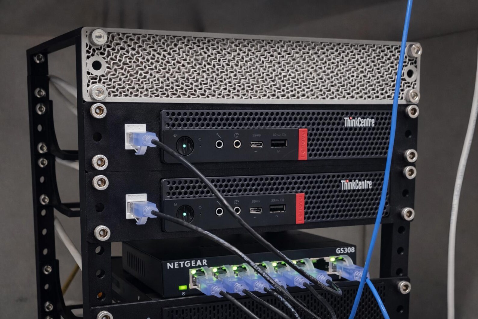 1U 10″ Rack Mount for Lenovo Thinkcentre Tiny Series PC With Keystone ...