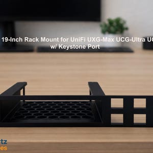 1U 10 or 19-Inch Rack Mount for UniFi UXG-Max UCG-Ultra UCG-Max w/ Keystone Port