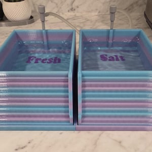 2 Colors!! Customizable Water Pool with Bubbler Hook Up - Soaking Bowl and Tray for Hermit Crabs and More! Rock PLA-3-5 day Delay