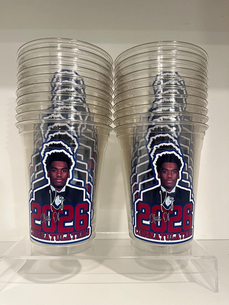 Graduation Custom Cups | Grad Cups | Grad Party | Graduation Party Favors | Class of 2026 image 11