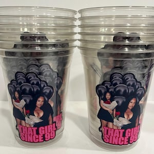 Clear Custom Cups , Custom Plastic Cups, Birthday cups