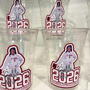 Graduation Custom Cups | Grad Cups | Grad Party | Graduation Party Favors | Class of 2026 image 12