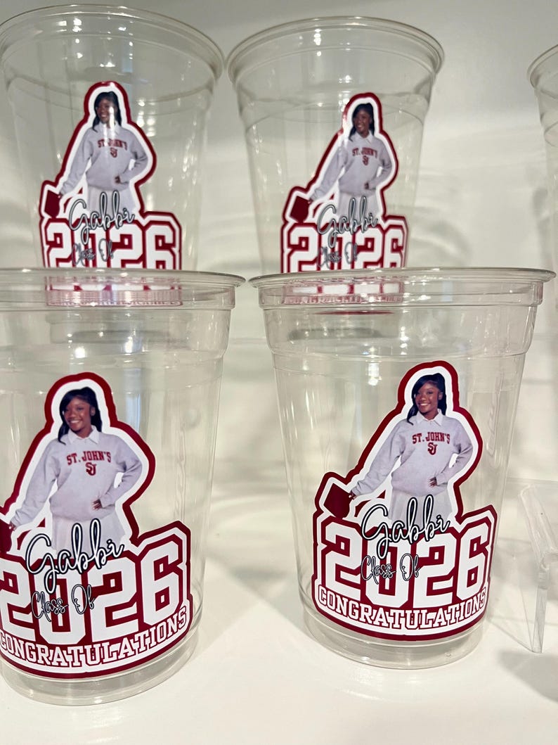Graduation Custom Cups | Grad Cups | Grad Party | Graduation Party Favors | Class of 2026 image 12