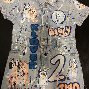 Bluey Birthday dress , Bluey dress , Bluey Birthday Outfit, Blue dog birthday