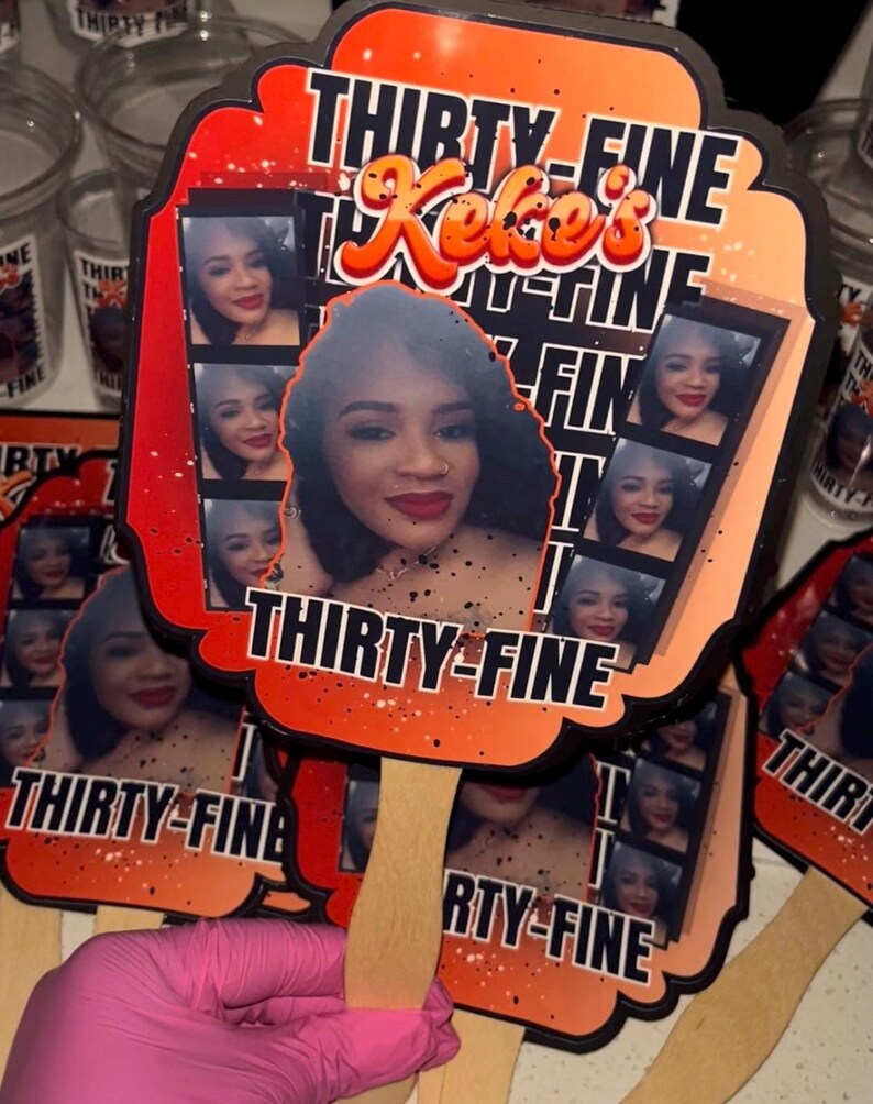 Custom Face Fan | Custom Fan| Birthday Fans| Grad Fans | Custom Party Favors image 5