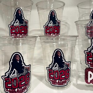 Graduation Custom Cups | Grad Cups | Grad Party | Graduation Party Favors | Class of 2026 image 5