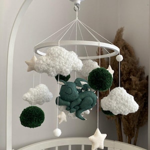Dragon nursery baby mobile.Dragon Theme Baby Mobile for Nursery - Gender Neutral Infant Decor.Dragon Baby Mobile for Nursery - Newborn Gift
