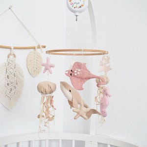 Maritim Kinderzimmer Dekor: Ozean Baby Mobile.Ozean Baby Mobile, Wal Mobile, Meer Fetl Mobile, Hängekrippe Neugeborenen Babypartygeschenk