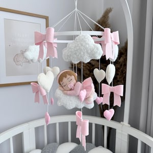 Crib Mobile Baby Unicorn For Girls With 25 Inches Mobile Arm And