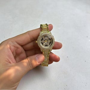 Gold Gemstone Watch, Designed Gold Watch, Fine Women Timepiece, Personalized Gift, Valentines Gift for Her, Elegant Jewelry Watch for Women