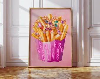 Fries Before Guys Plakat cyfrowy, frytki, sztuka kuchenna, sztuka restauracyjna, frytki Frytki Fast food png Pobierz