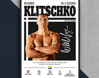 Wladimir Klitschko Poster *Digital poster* 5 High Resolution Files for All Frame Sizes * Boxing Wall Art*Instant Download