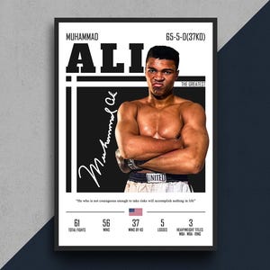 Muhammad Ali - The Greatest *Digital poster* 5 High Resolution Files for All Frame Sizes *Boxing Wall Art* Instant Download