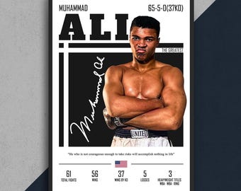 Muhammad Ali - Den största *Digital poster* 5 högupplösta filer för alla bildstorlekar *Boxningsväggkonst* Direktnedladdning