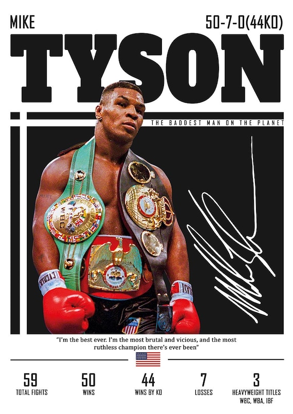 Andy Tyson Petersonページ　モンステラ19 29 Mike Tyson - the Baddest Man on the Planet * Digital Poster * 3