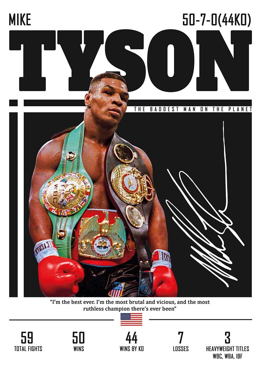 Mike Tyson - the Baddest Man on the Planet * Digital Poster * 3
