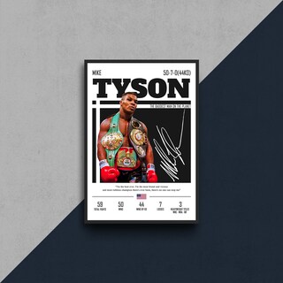 Poster Street Art Mike Tyson – Stampa Artistica Formato A4 (21x29,7 Cm) Su Carta Fotografica Lucida 230g/m², Quadro Murale, Idea Regalo