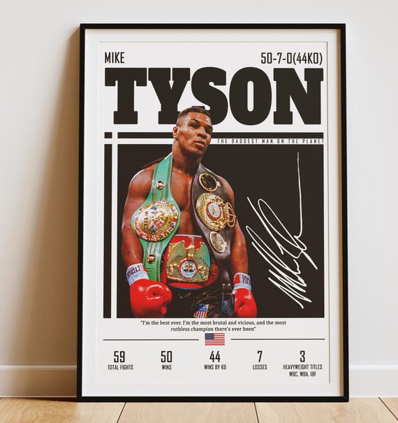 Mike Tyson - the Baddest Man on the Planet * Digital Poster * 3