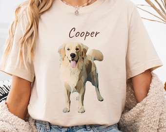 カスタムペットシャツ、カスタム犬シャツ、犬の追悼ギフト、カスタムペットユニセックスTシャツ、ペットの写真+名前のカスタムパーソナライズ犬、犬の飼い主シャツ