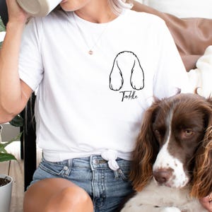 Custom Dog Tshirt,Personalized Dog Ears Tshirt with Name,Personalized Dog Mom Tshirt, Custom Dog Name Shirt,Pet Lovers Gift,Gift for Dog Mom