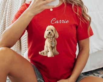Custom Pet Shirt, Custom Dog Shirt, Dog Remembrance Gift,Custom Pet Unisex T-shirt,Pet Photo + Name Custom Personalized Dog, Dog Owner Shirt