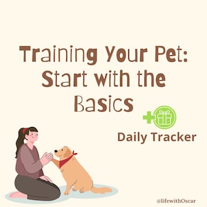Dog Training Cards, 10 Printable Puppy Obedience Flashcards + Daily Training Tracker, Digital Pet Training Set for New Dog Owners, Download