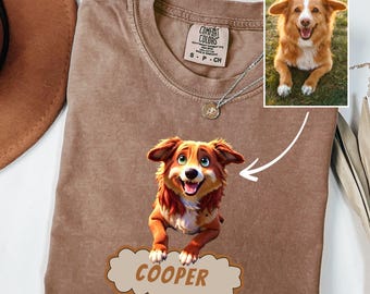 Custom Pet Photo Shirt, Comfort Colors Shirt,Custom Dog Cat Shirt, Personalized Pet Shirt, Unique Gift for Pet Lovers, Pet Lover Gift, Gifts