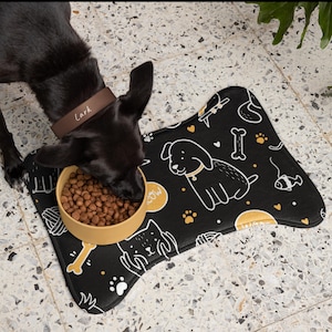 Personalized Dog Food Mat, Custom Pet Gift, Dog Food Mat, For Puppy Gift, Custom Dog Gift,Cat Gift,Personalized Cat Mat,Dog Bowl Mats Custom