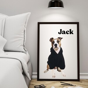 Custom Pet Portraits Using Pet Photo,Personalized Digital Dog Portraits,Cat Portraits,Custom Dog Portraits,Custom Pet Art,Pet Drawing Poster