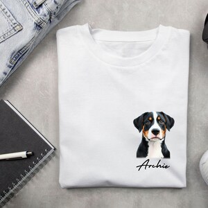 Custom Dog Mom Shirt, Custom Dog Dad Shirt,Personalized Dog Shirt, Gift for Mom,Custom Dog Portrait,Personalized Pet Face and Pet name Shirt