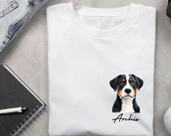 Chemise maman chien personnalisée, chemise papa chien personnalisée, chemise chien personnalisée, cadeau pour maman, portrait de chien personnalisé, chemise personnalisée visage et nom d'animal de compagnie