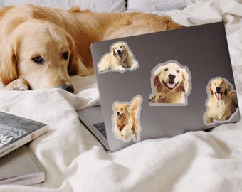 Personalized Dog Stickers,Сustom Pet Sticker Using Your Pet Photo,Custom Dog Sticker, Dog Face Sticker,Custom Cat Sticker,Custom Dog Decals