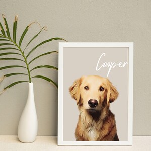 Custom Pet Portraits Using Pet Photo,Personalized Digital Dog Portraits,Cat Portraits,Custom Dog Portraits,Custom Pet Art,Pet Drawing Poster