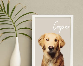 Custom Pet Portraits Using Pet Photo,Personalized Digital Dog Portraits,Cat Portraits,Custom Dog Portraits,Custom Pet Art,Pet Drawing Poster