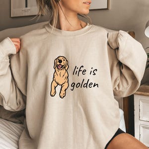 Niedliches Golden Retriever Dog Mom Tshirt, Das Leben ist Golden Shirt, English Retriever Geschenk, Geschenk für Hundeliebhaber, neuer Hundebesitzer Geschenk, Golden Retriever Mutter