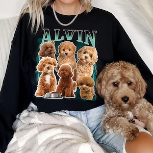 Custom Pet Bootleg Sweatshirt, Dog Remembrance Gift, Personalized Dog Sweatshirt, Dog Owner Outfit, Dog Mama Clothings,Dog Mom Birthday Gift